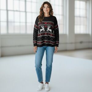 H&M Wool Blend Merry Kissmas Sweater Gently Loved Size XL Oversized Comfy